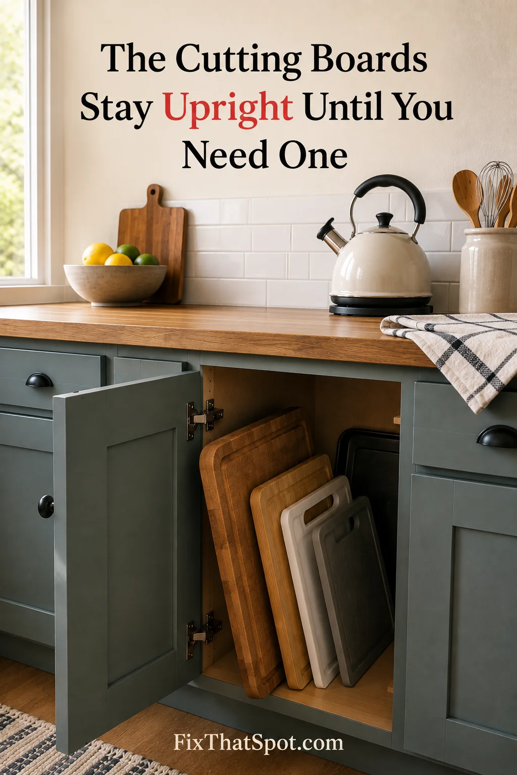 The Cutting Boards Stay Upright Until You Need One