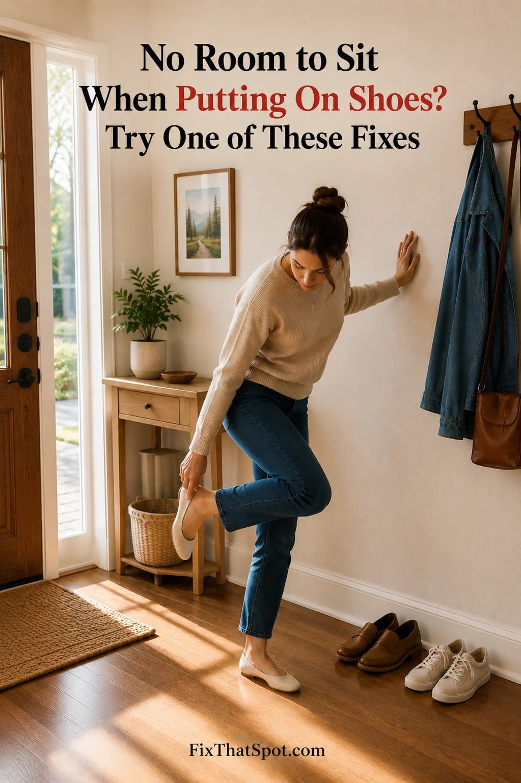 No Room to Sit When Putting On Shoes? Try One of These Fixes