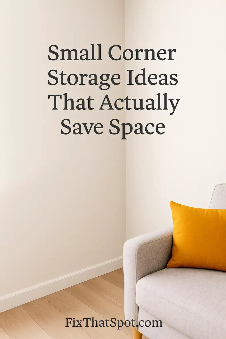 Empty corner of a small living room with bare white walls and light wood flooring, showing unused vertical space with no furniture or decorations.