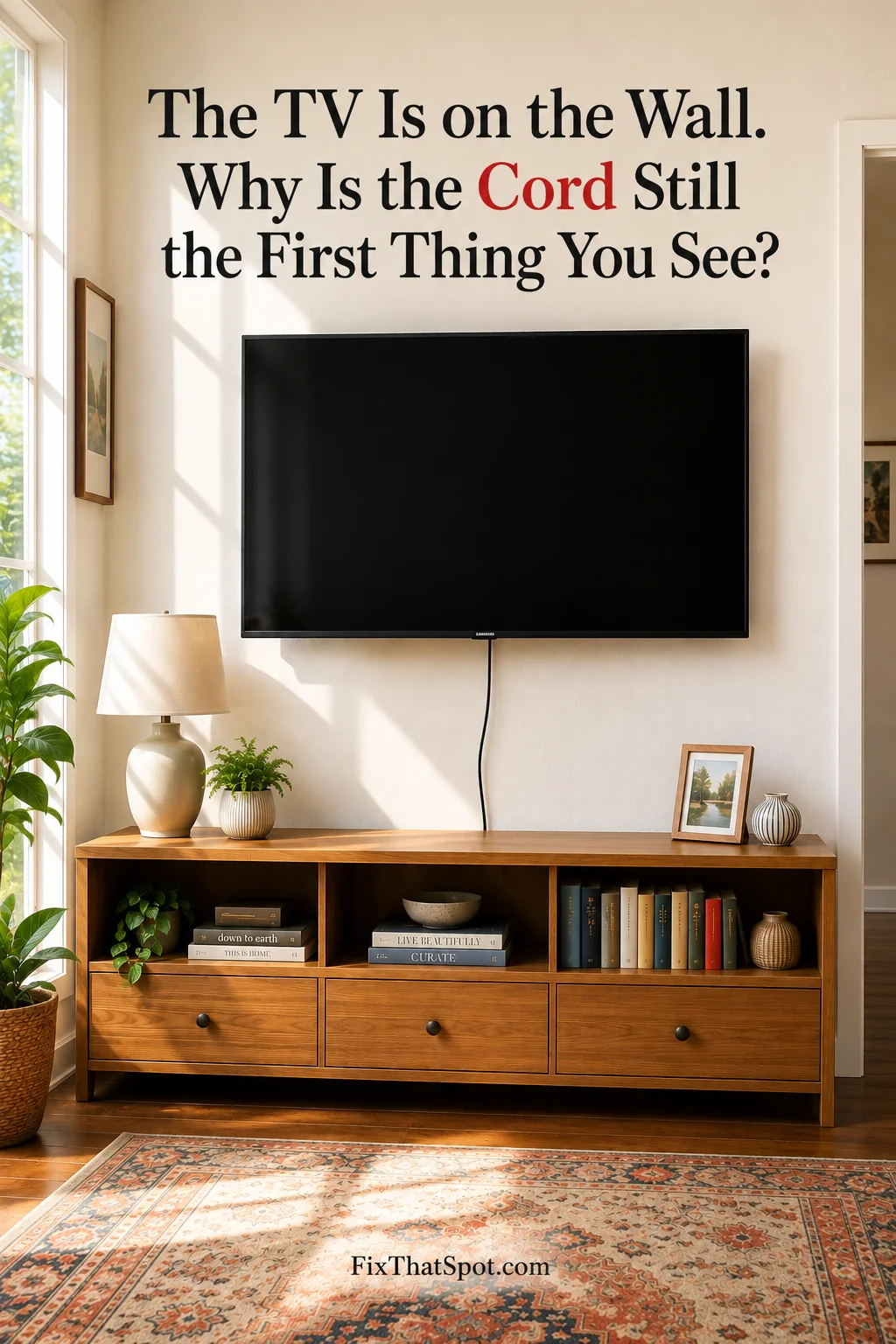 The TV Is on the Wall. Why Is the Cord Still the First Thing You See?