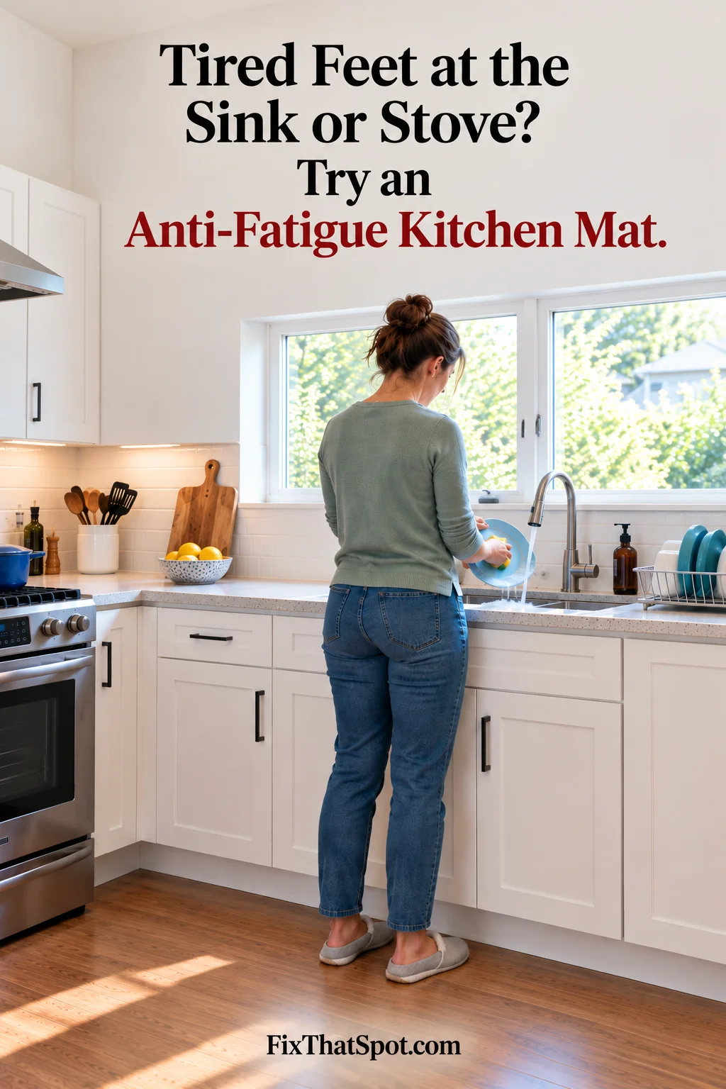 Tired Feet at the Sink or Stove? Try an Anti-Fatigue Kitchen Mat