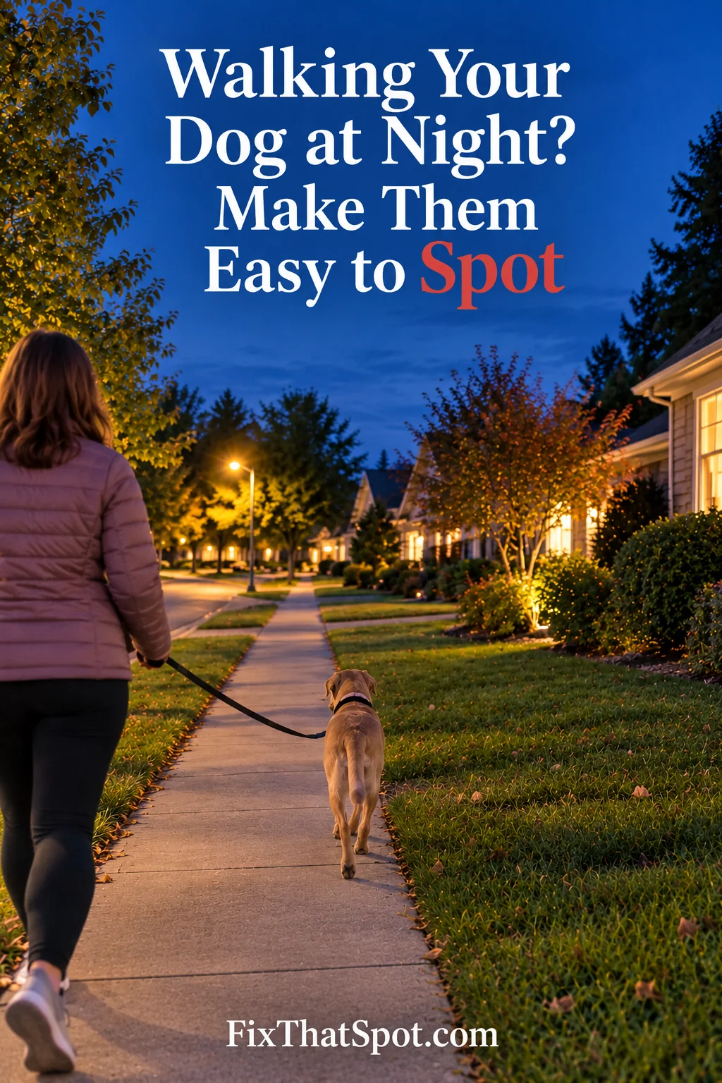 Walking Your Dog at Night? Make Them Easy to Spot