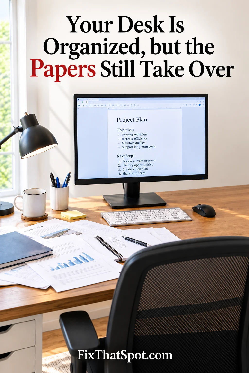 Your Desk Is Organized, but the Papers Still Take Over