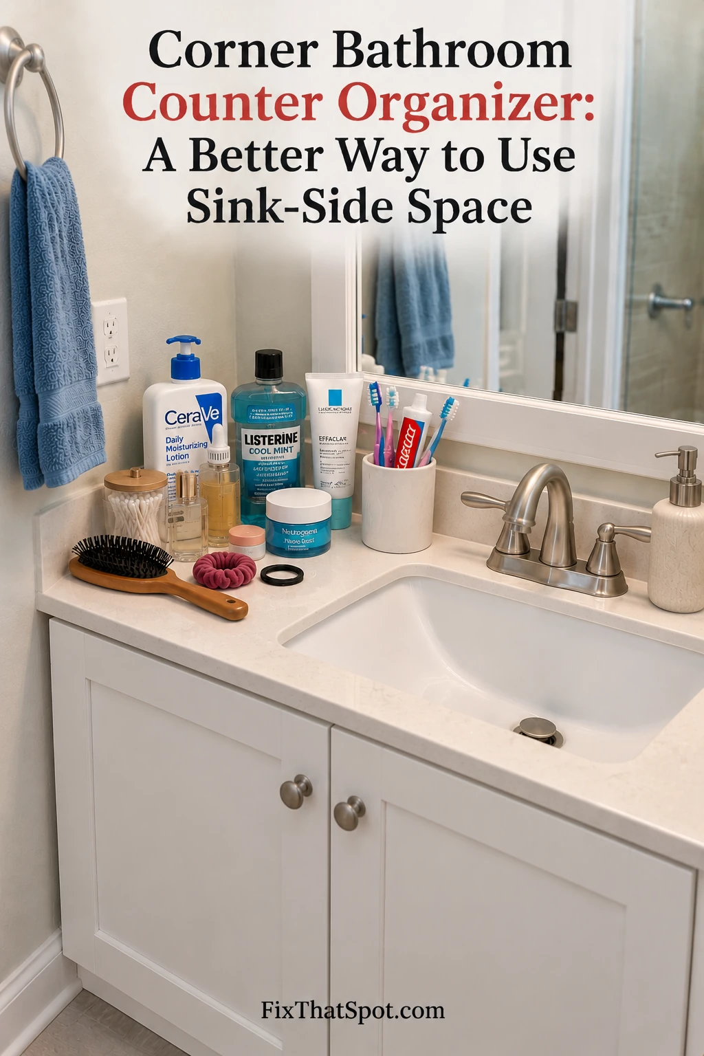Corner Bathroom Counter Organizer: A Better Way to Use Sink-Side Space