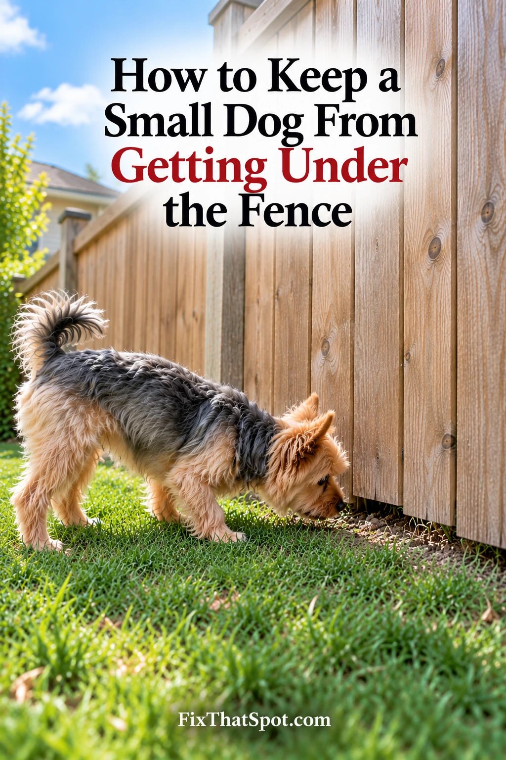 How to Keep a Small Dog From Getting Under the Fence