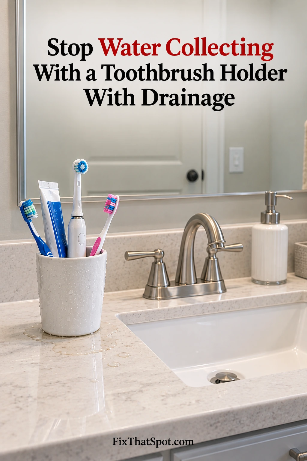 Stop Water Collecting With a Toothbrush Holder With Drainage