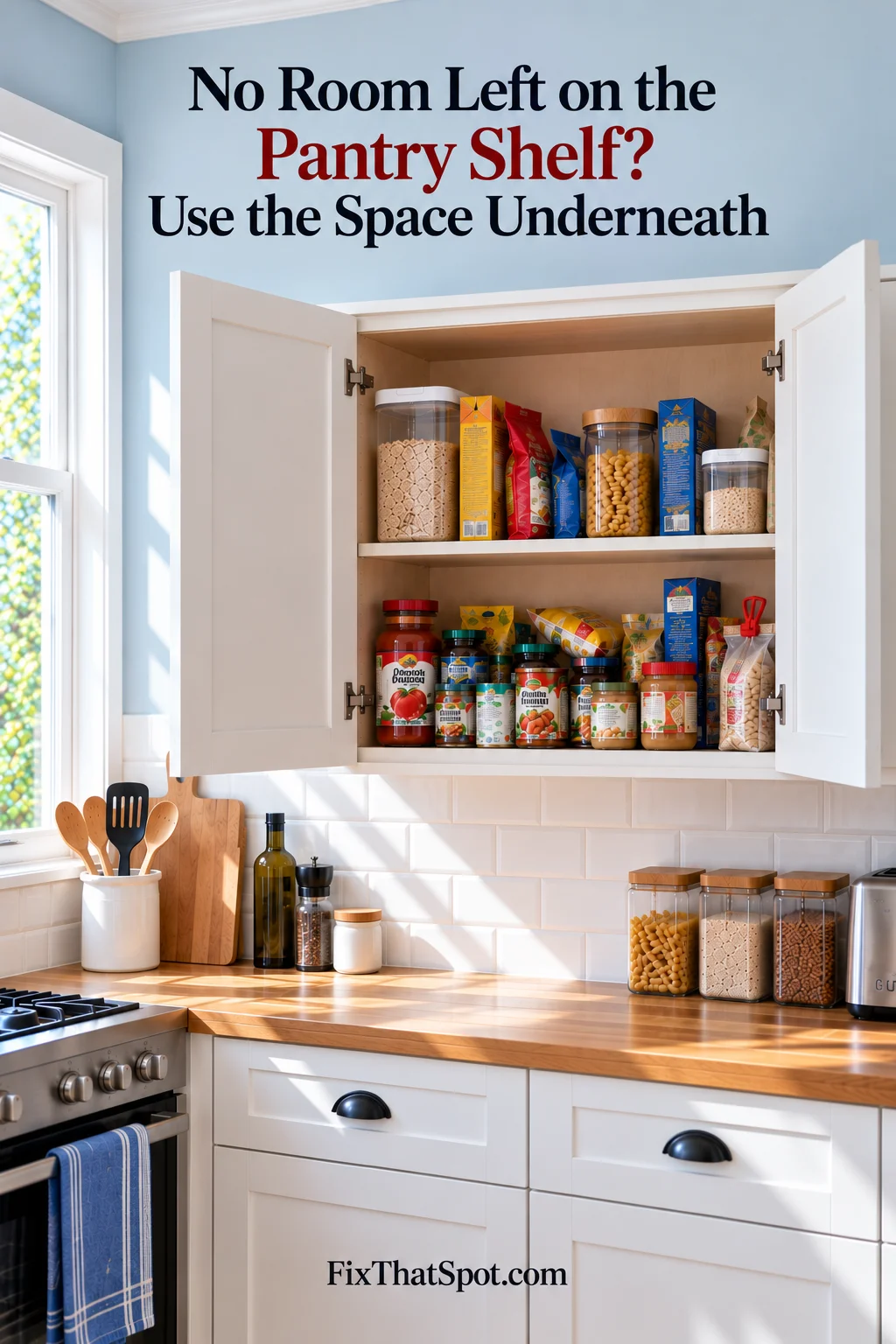 No Room Left on the Pantry Shelf? Use the Space Underneath