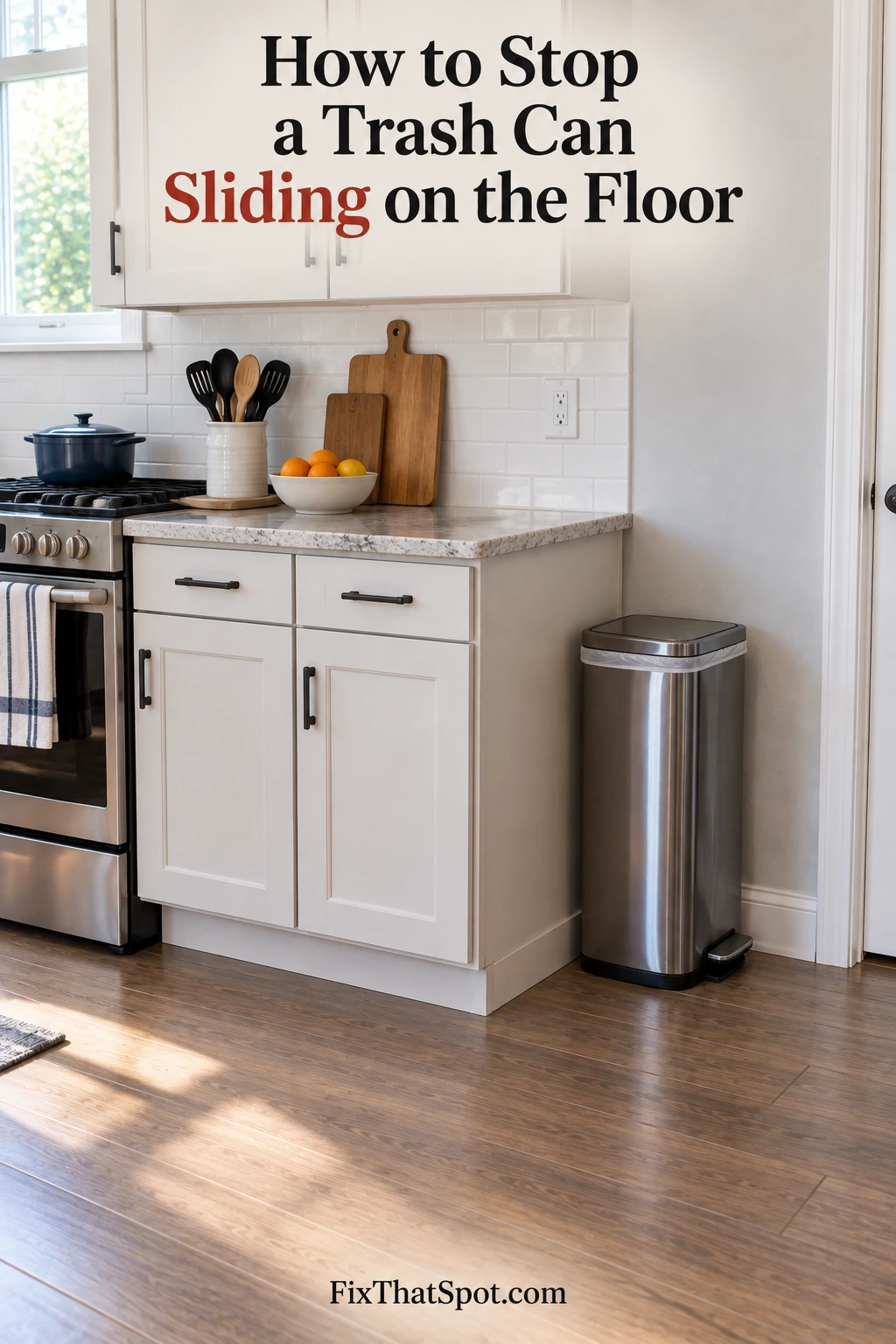 How to Stop a Trash Can Sliding on the Floor for Good