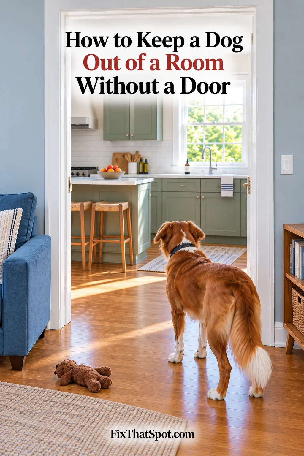 How to Keep a Dog Out of a Room Without a Door