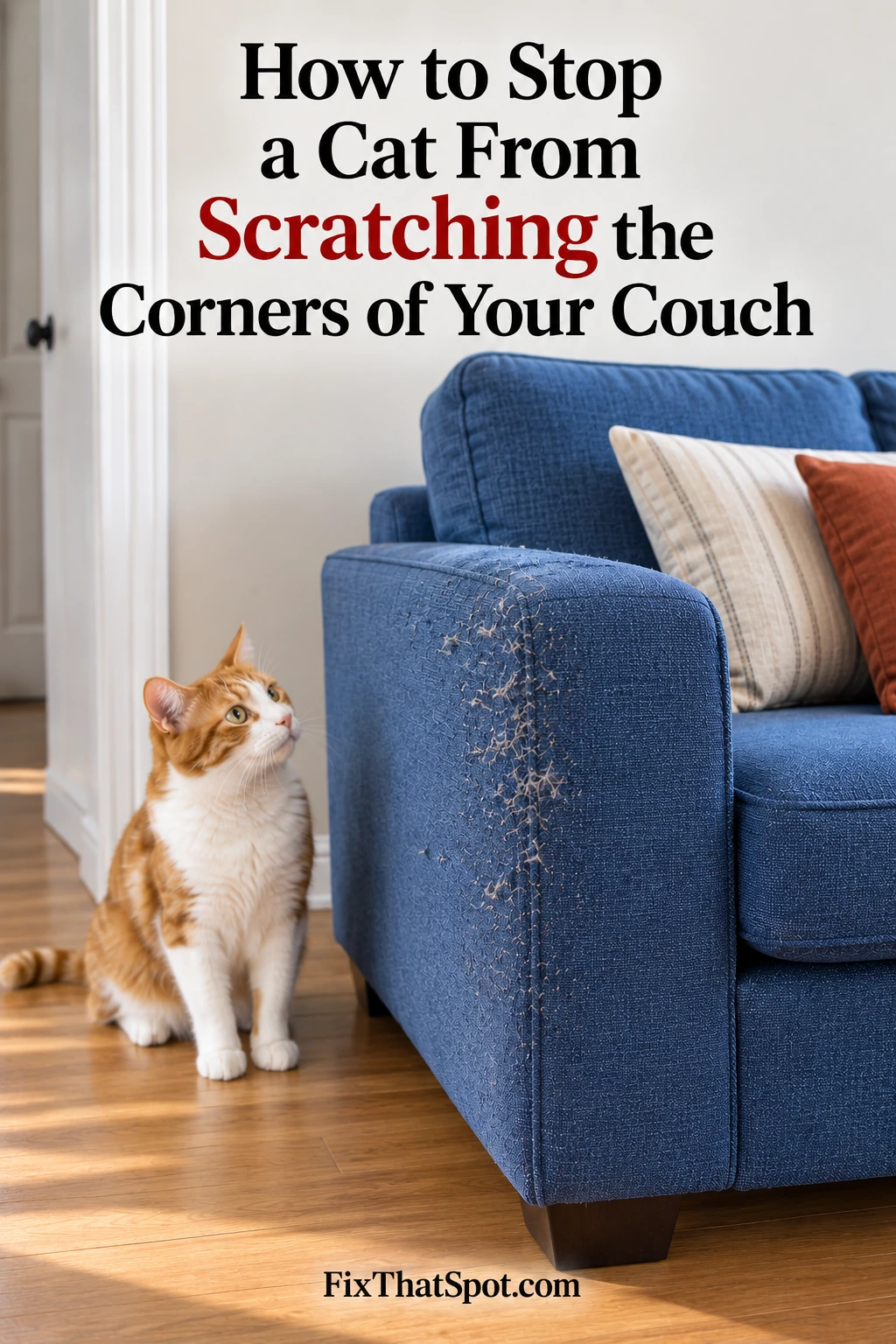 How to Stop a Cat From Scratching the Corners of Your Couch