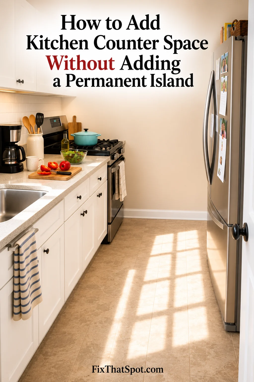 How to Add Kitchen Counter Space Without Adding a Permanent Island
