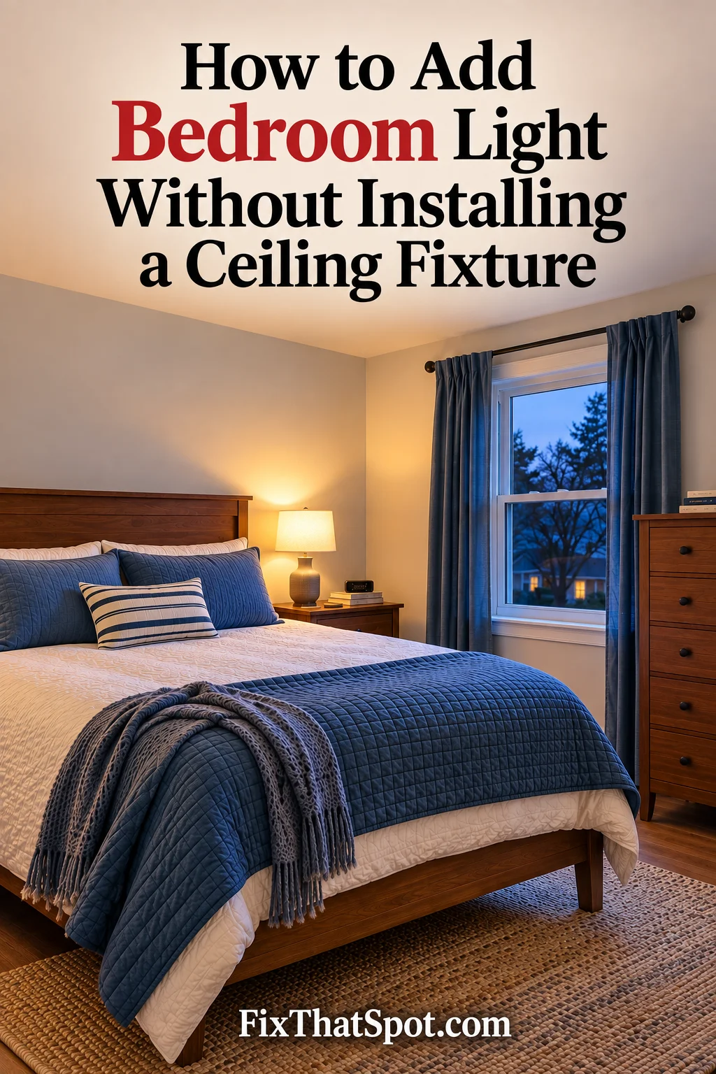 How to Add Bedroom Light Without Installing a Ceiling Fixture