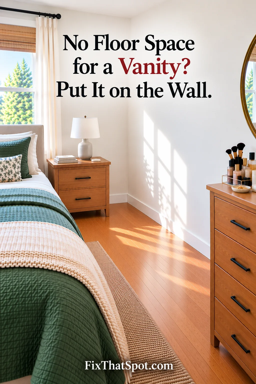No Floor Space for a Vanity? Put It on the Wall.