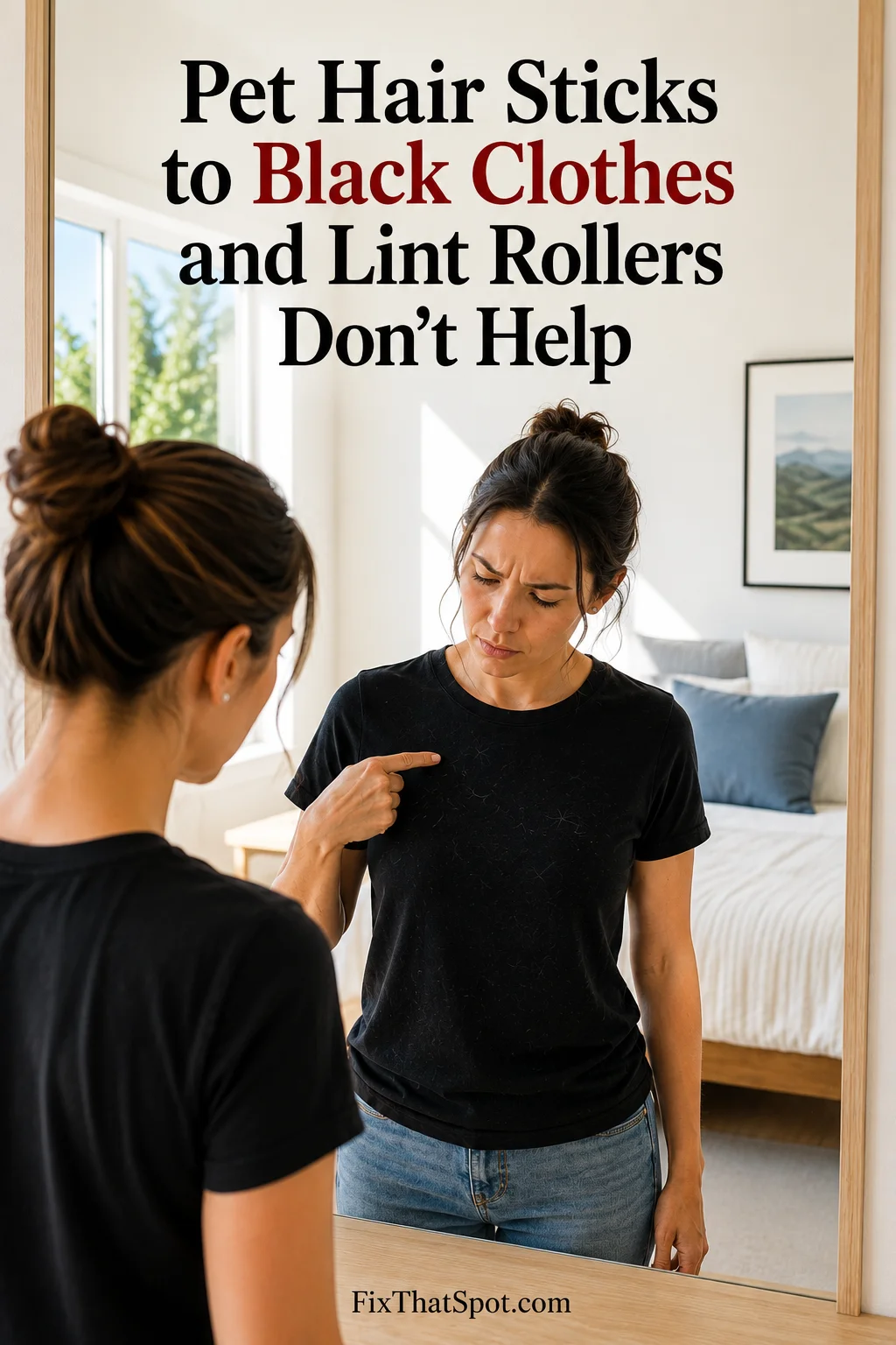 Pet Hair Sticks to Black Clothes and Lint Rollers Don’t Help