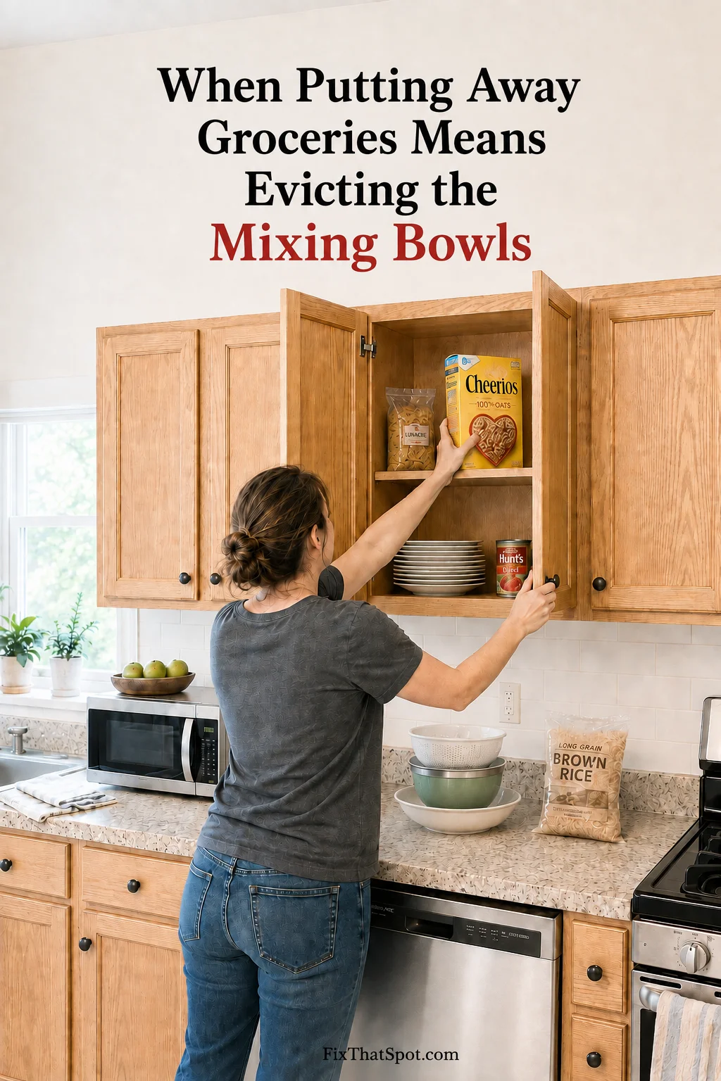 When Putting Away Groceries Means Evicting the Mixing Bowls