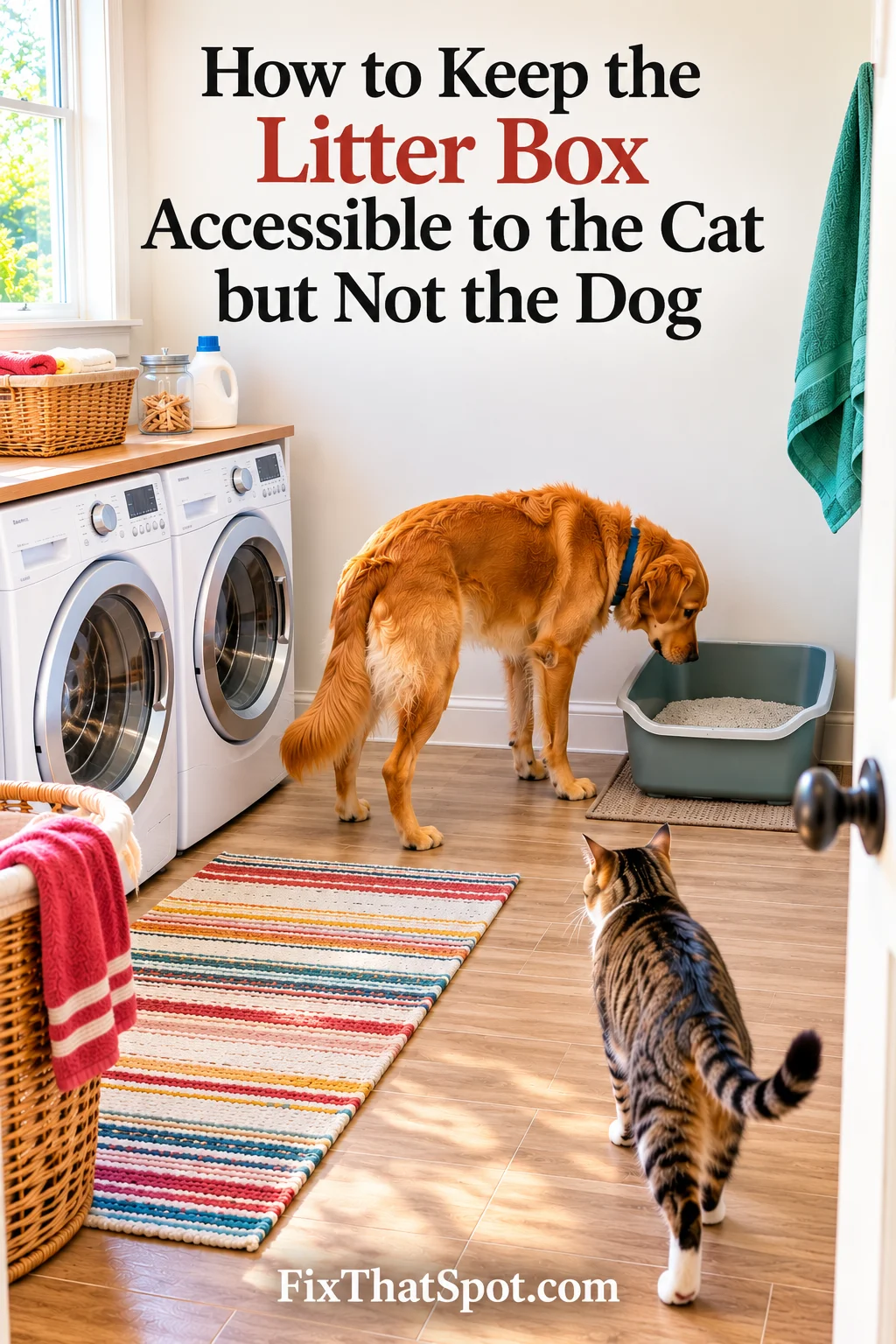 How to Keep the Litter Box Accessible to the Cat but Not the Dog