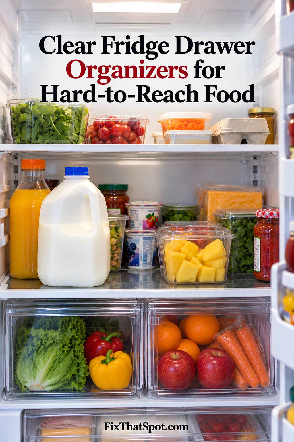 Clear Fridge Drawers That Make the Back of the Shelf Easier to Reach