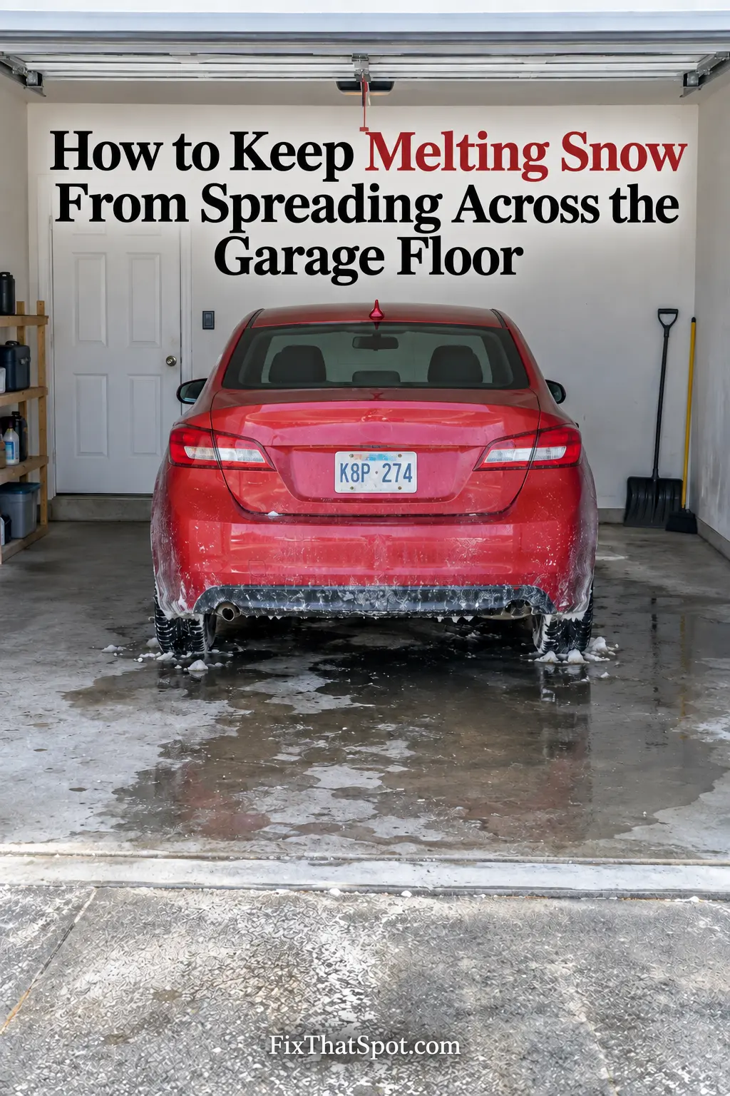 How to Keep Melting Snow From Spreading Across the Garage Floor
