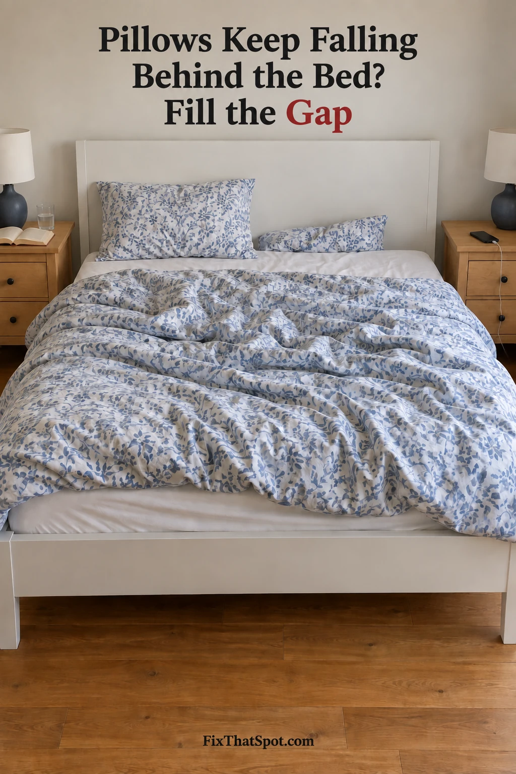 Pillows Keep Falling Behind the Bed? Fill the Gap